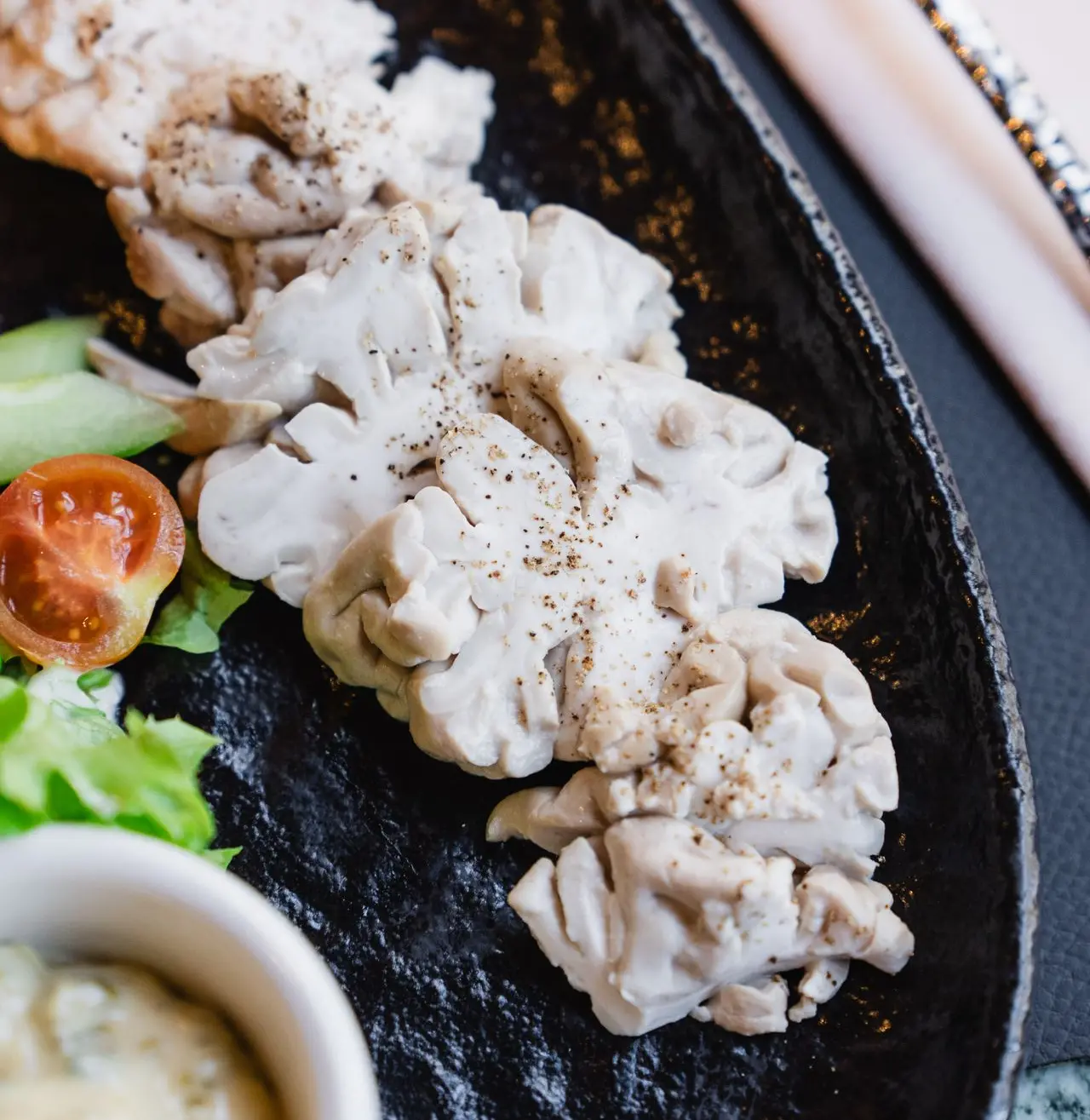 cervelle de veau vinegrette, Au repos des Chasseurs