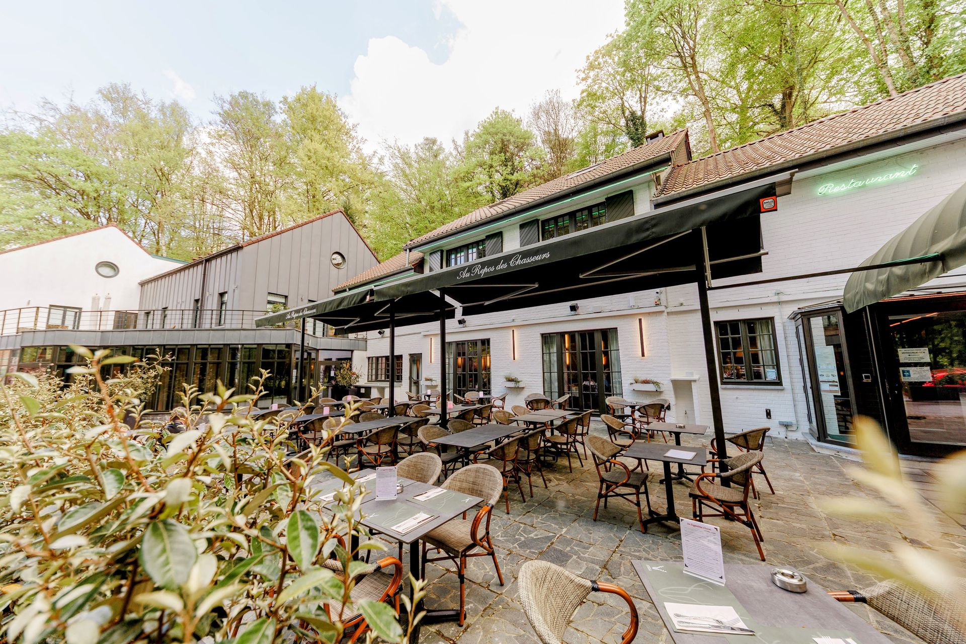 Au Repos des Chasseurs,terrasse,restaurant bistronomique,watermael-boitsfort