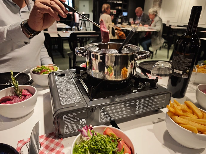 fondue bourguignonne, Au Repos des Chasseurs, restaurant Bruxelles