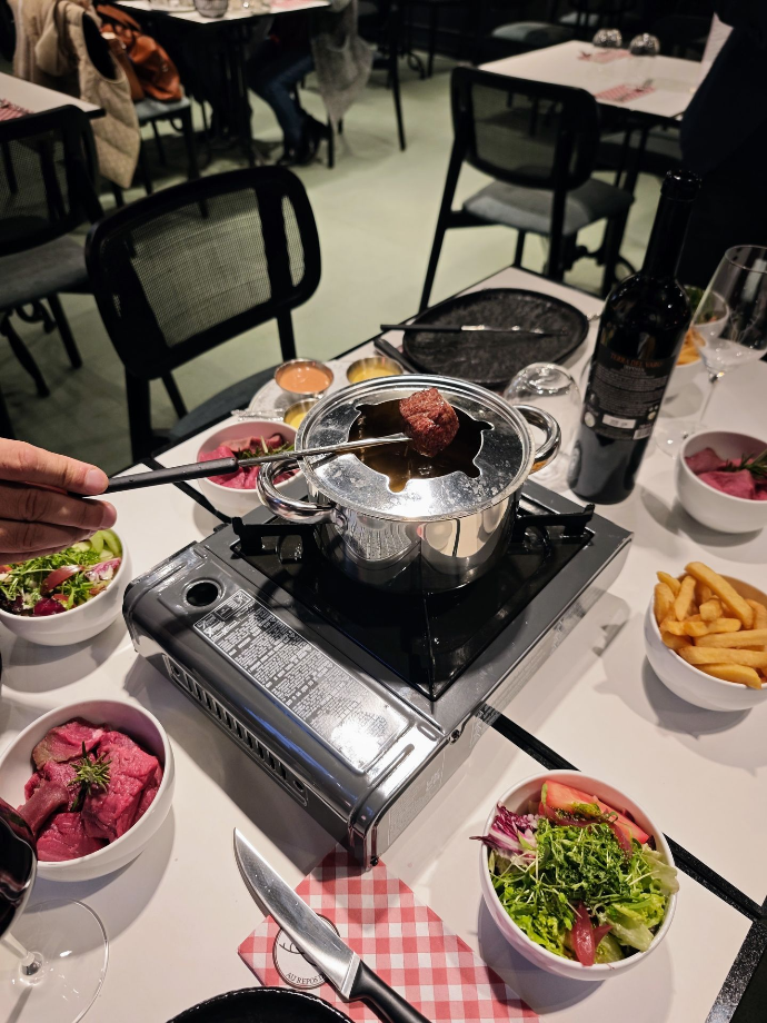 fondue bourguignonne, Au Repos des Chasseurs, restaurant Bruxelles